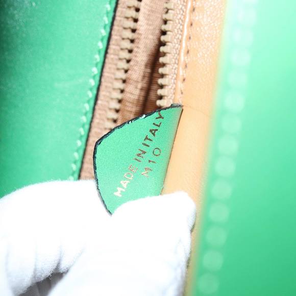 CELINE Shoulder Bag Leather Green Auth 75227A - Picture 11 of 16